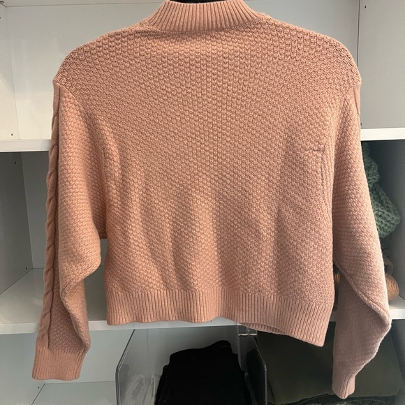 Pale Pink Soft Feel Cable Knit Sweater - Picture 4 of 4